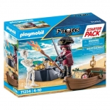 Playmobil Pirates Starter Pack - Πειρατής Με Βαρκούλα και Θησαυρό (71254)