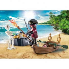 Playmobil Pirates Starter Pack - Πειρατής Με Βαρκούλα και Θησαυρό (71254)
