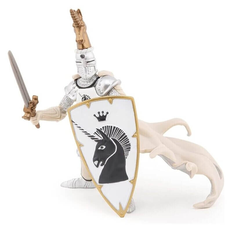 Φιγούρα Papo Ιππότης Λευκός Weapon Master Unicorn (39915)