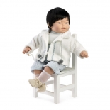 Κούκλα Αγόρι Baby Dulzon Ασιατάκι 62εκ με Ήχους και Κλείσιμο Ματιών - Berbesa (8057)