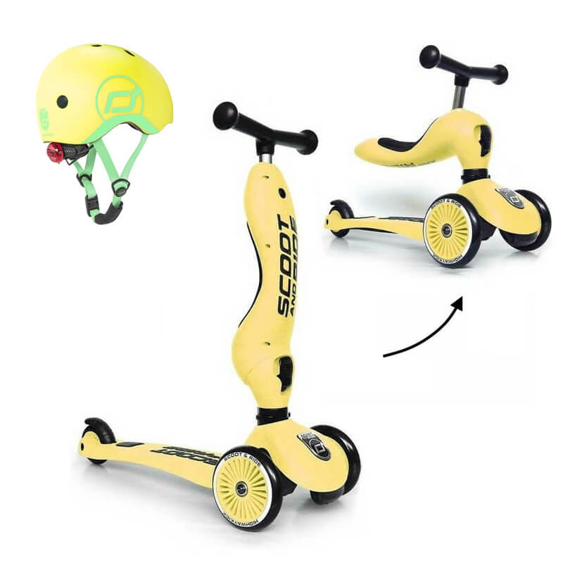 Σετ Scoot & Ride Πατίνι Highwaykick 1 & Κράνος XXS LemonΣετ Scoot & Ride Πατίνι Highwaykick 1 & Κράνος XXS Lemon