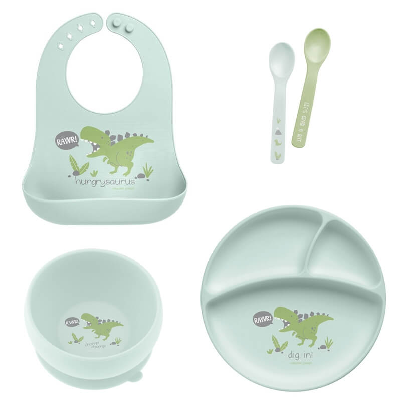 Παιδικό Σετ Φαγητού Stephen Joseph "Δεινόσαυρος" με Σαλιάρα, Μπολ, Πιάτο & 2 Κουταλάκια ΣιλικόνηςΠαιδικό Σετ Φαγητού Stephen Joseph "Δεινόσαυρος" με Σαλιάρα, Μπολ, Πιάτο & 2 Κουταλάκια Σιλικόνης