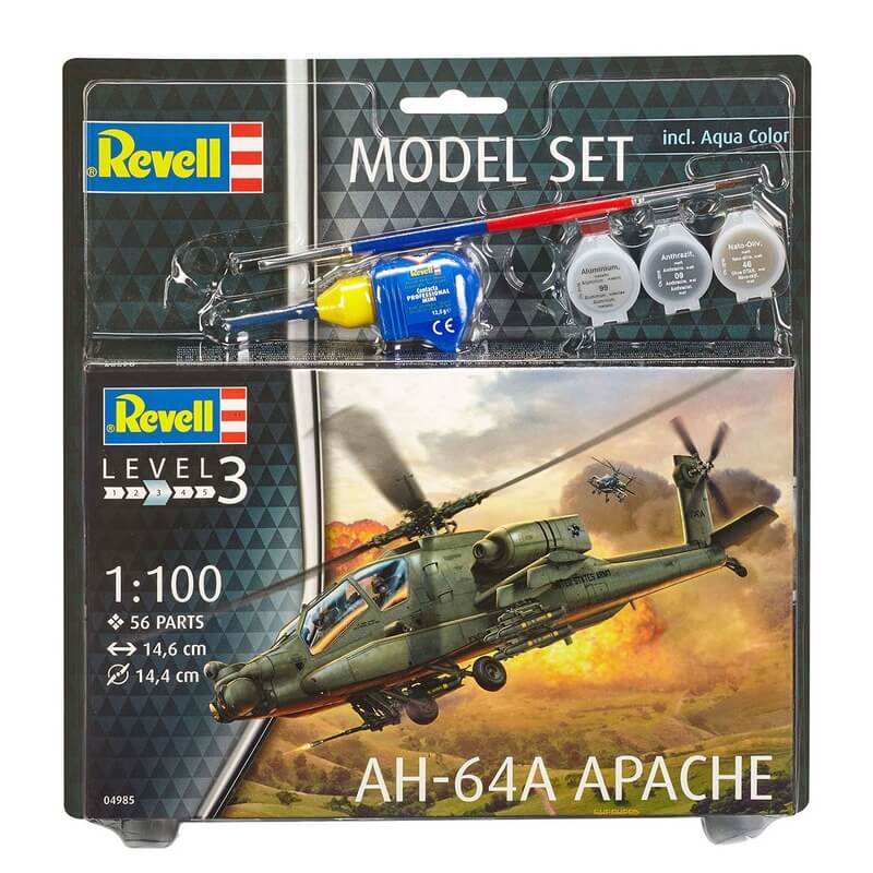 Πολεμικό Ελικόπτερο AH-64A APACHE 1/100 - Σετ Δώρου με Χρώματα και Κόλλα (64985)Πολεμικό Ελικόπτερο AH-64A APACHE 1/100 - Σετ Δώρου με Χρώματα και Κόλλα (64985)