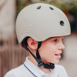 Παιδικό Κράνος S για Ποδήλατο & Πατίνι με Ενσωματωμένο Φωτάκι LED Ash - Scoot & Ride (96363)