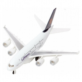 Αεροπλάνο Mεταλλικό Airbus A380 Lufthansa 23x20εκ με Φώτα & Ήχο (900667-A380L)