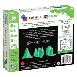 Magna-Tiles Μαγνητικό Παιχνίδι 16τμχ "Glow" (18816)