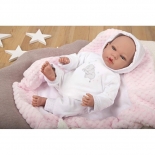 Μωρό Elegance Andie Rosa 40 εκ με ρεαλιστικό Βάρος και Κουβερτάκι - Munecas Arias (60643)