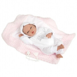 Μωρό Elegance Andie Rosa 40 εκ με ρεαλιστικό Βάρος και Κουβερτάκι - Munecas Arias (60643)