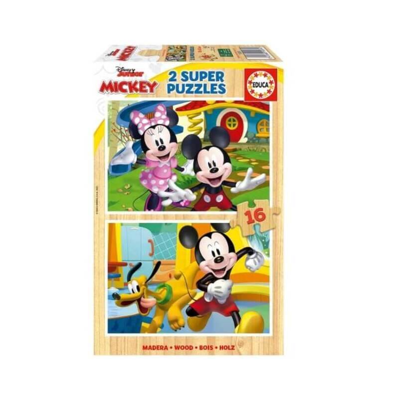 Ξύλινο Παζλ Mickey & Minnie 2x16 κομ - Educa (19287)Ξύλινο Παζλ Mickey & Minnie 2x16 κομ - Educa (19287)