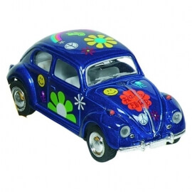 Μεταλλικό Volkswagen Classical Beetle 1/64 Μπλε - Goki (1208Β)