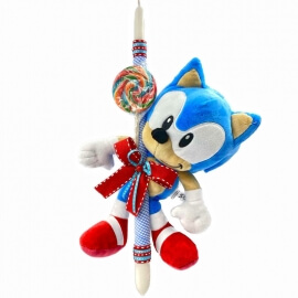 Χειροποίητη Πασχαλινή Λαμπάδα Σόνικ (Sonic) 35εκ (24.65)Χειροποίητη Πασχαλινή Λαμπάδα Σόνικ (Sonic) 35εκ (24.65)