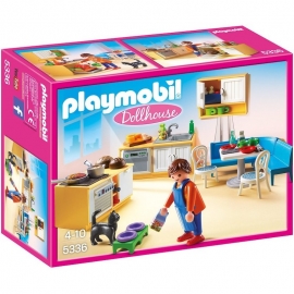 Playmobil Πολυτελές Κουκλόσπιτο - Κουζίνα με Καθιστικό (5336)