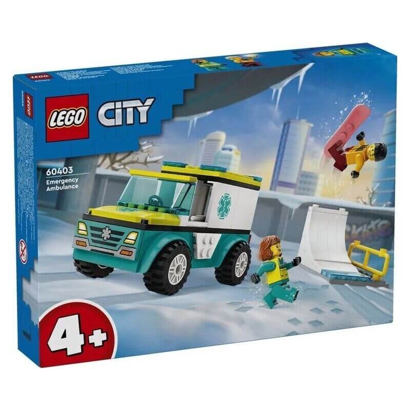 Lego City Ασθενοφόρο και Σνοουμπόρντερ (60403)Lego City Ασθενοφόρο και Σνοουμπόρντερ (60403)