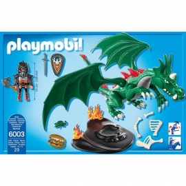Playmobil Ιππότες και Κάστρα - Ιππότης και πράσινος Δράκος (6003)