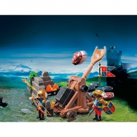 Playmobil Ιππότες και Κάστρα - Βασιλικοί Λεοντόκαρδοι Ιππότες με Καταπέλτη (6039)