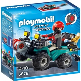 Playmobil Αστυνομία - Ληστής με Γουρούνα και Κλοπιμαία (6879)
