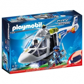 Playmobil - Ελικόπτερο Αστυνομίας με Προβολέα LED (6921)