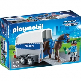 Playmobil Αστυνομία - Τρέιλερ Μεταφοράς Αλόγου Αστυνομίας (6922)