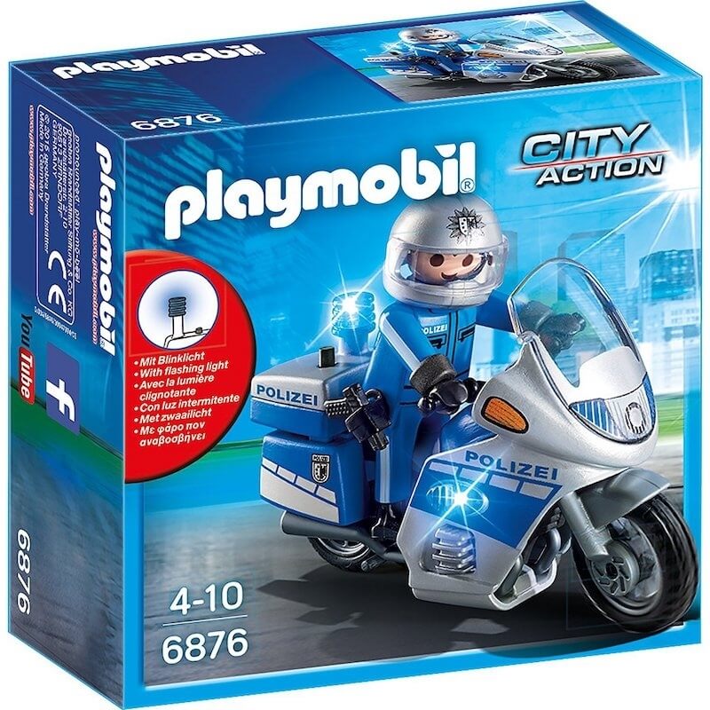 Playmobil Αστυνομία - Μοτοσυκλέτα Αστυνομίας με Φάρο που αναβοσβήνει (6923)Playmobil Αστυνομία - Μοτοσυκλέτα Αστυνομίας με Φάρο που αναβοσβήνει (6923)