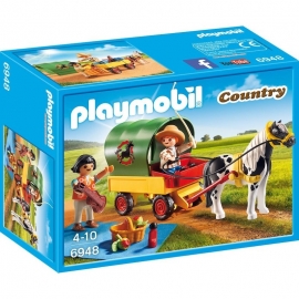 Playmobil Φάρμα των Πόνυ - 'Αμαξα με Πόνυ και Παιδάκια (6948)