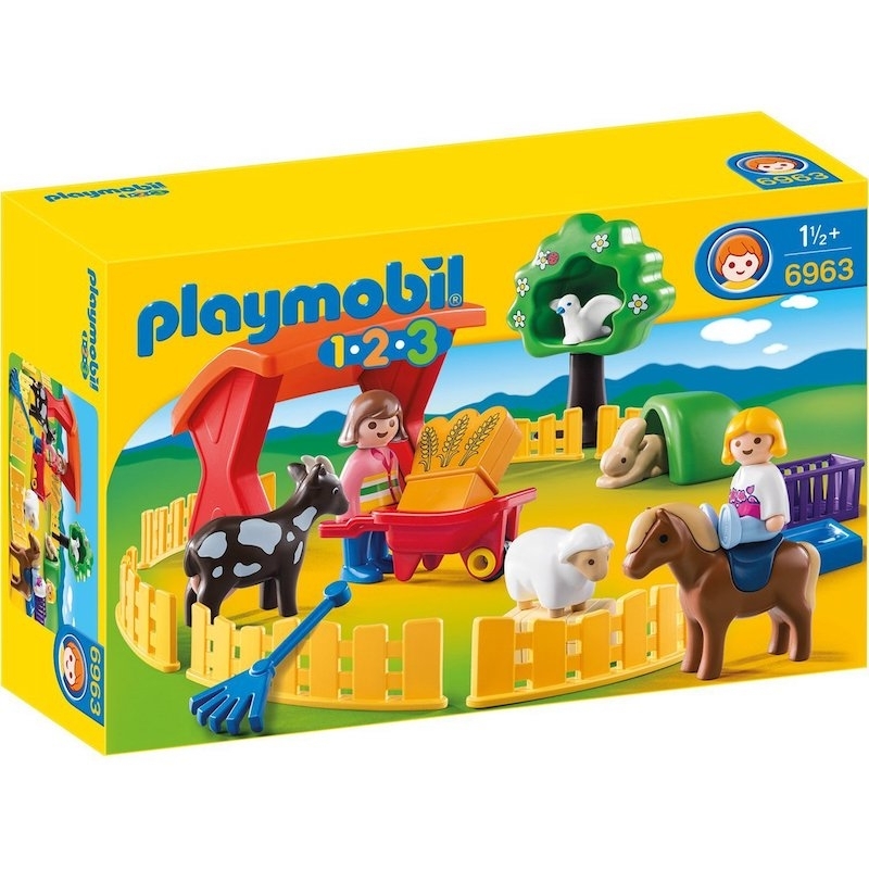 Playmobil 1.2.3 - Ζωάκια Φάρμας με Περίφραξη (6963)Playmobil 1.2.3 - Ζωάκια Φάρμας με Περίφραξη (6963)