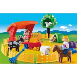 Playmobil 1.2.3 - Ζωάκια Φάρμας με Περίφραξη (6963)