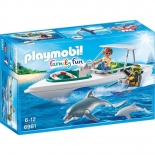 Playmobil Κρουαζιερόπλοιο - Ταχύπλοο με Δύτη και Δελφίνια (6981)
