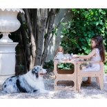 Πύργος Εκμάθησης 3 σε 1 Γκρί με Μαυροπίνακα - Larisa & Pumpkin