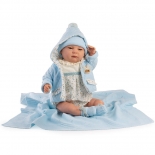 Μωρό Νεογέννητο Συλλεκτικό Reborn 50εκ με Κουβερτάκι Γαλάζιο - Berbesa (5309)