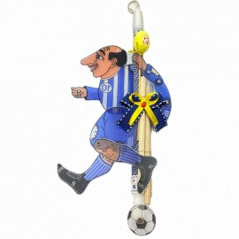 Χειροποίητη Πασχαλινή Λαμπάδα Καραγκιόζης - Ποδοσφαιριστής (25.27)Χειροποίητη Πασχαλινή Λαμπάδα Καραγκιόζης - Ποδοσφαιριστής (25.27)