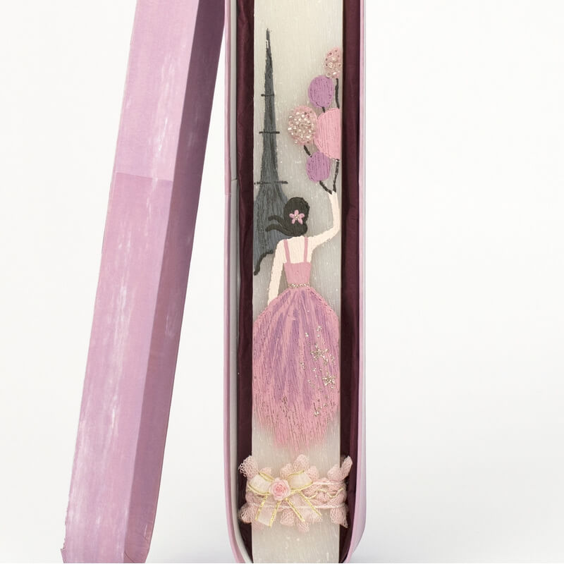 Πασχαλινή Λαμπάδα Κοπέλα στο Παρίσι - Πλακέ Ζωγραφιστή Λευκή (25060W)Πασχαλινή Λαμπάδα Κοπέλα στο Παρίσι - Πλακέ Ζωγραφιστή Λευκή (25060W)