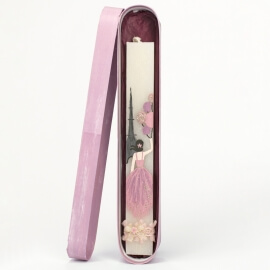 Πασχαλινή Λαμπάδα Κοπέλα στο Παρίσι - Πλακέ Ζωγραφιστή Λευκή (25060W)Πασχαλινή Λαμπάδα Κοπέλα στο Παρίσι - Πλακέ Ζωγραφιστή Λευκή (25060W)