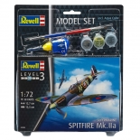 Πολεμικό Αεροπλάνο Spitfire Mk.Iia 1/72 - Σετ Δώρου με Χρώματα & Κόλλα - Revell (63953)