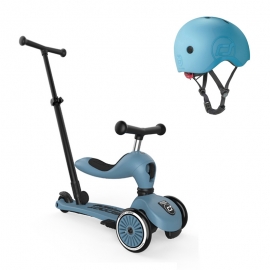 Σετ Scoot & Ride Πατίνι Highwaykick 1 Push & Κράνος S Steel