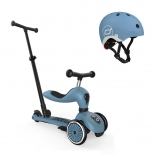 Σετ Scoot & Ride Πατίνι Highwaykick 1 Push & Κράνος XXS Reflective Steel