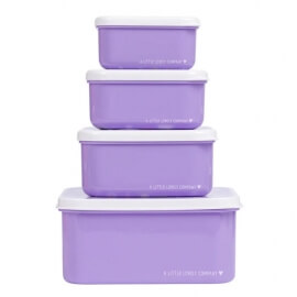 Σετ 4 Δοχεία Φαγητού Lunch & Snack Box Unicorn Dreams - A Little Lovely Company (SBSEUD73)