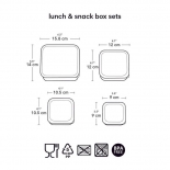 Σετ 4 Δοχεία Φαγητού Lunch & Snack Box Unicorn Dreams - A Little Lovely Company (SBSEUD73)