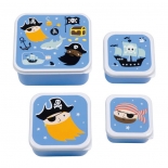 Σετ 4 Δοχεία Φαγητού Lunch & Snack Box Pirates - A Little Lovely Company (SBSEPI80)