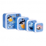Σετ 4 Δοχεία Φαγητού Lunch & Snack Box Pirates - A Little Lovely Company (SBSEPI80)