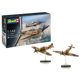 Σετ Πολεμικά Αεροπλάνα Suprmarine Spitfire Mk.Ia & Hawker Hurricane Mk.I  1/144 - Revell (03771)