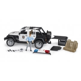 Bruder - Jeep Wrangler Αστυνομίας 4x4 με Φιγούρα, Φως & Ήχο (02526)