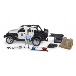 Bruder - Jeep Wrangler Αστυνομίας 4x4 με Φιγούρα, Φως & Ήχο (02526)