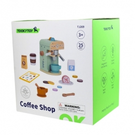 Ξύλινο Σετ Καφετιέρας Espresso με Αξεσουάρ  - Tooky Toy (TJ269)
