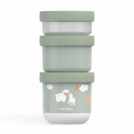 Σετ 3 Στοιβαζόμενα Δοχεία Φαγητού Mio Little Farm - Little Dutch (108034065399)
