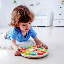 Hape Ξύλινο Ρολόι Παζλ (E1622)