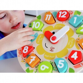 Hape Ξύλινο Ρολόι Παζλ (E1622)