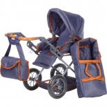 Καρότσι Κούκλας Ruby Dark Blue 2σε1  - Knorrtoys (63130)