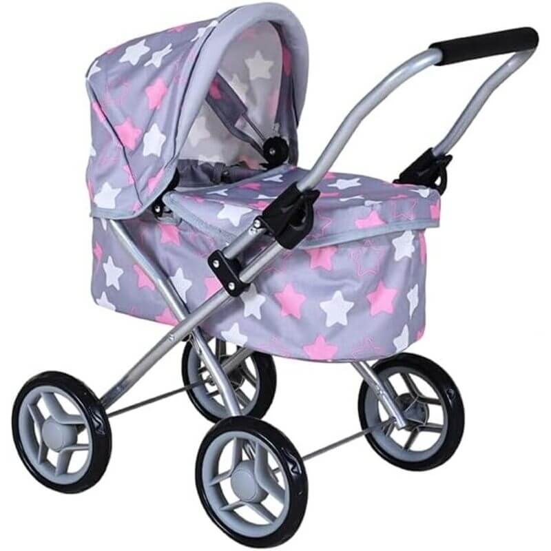Καρότσι Κούκλας Mini Lili Star Grey Pink - Knorrtoys (63344)Καρότσι Κούκλας Mini Lili Star Grey Pink - Knorrtoys (63344)