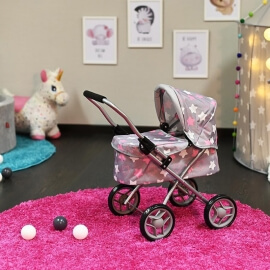 Καρότσι Κούκλας Mini Lili Star Grey Pink - Knorrtoys (63344)Καρότσι Κούκλας Mini Lili Star Grey Pink - Knorrtoys (63344)
