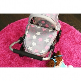 Καρότσι Κούκλας Mini Lili Star Grey Pink - Knorrtoys (63344)